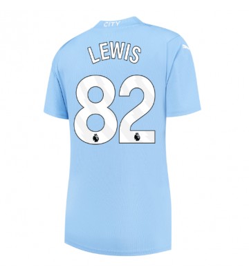 Manchester City Rico Lewis #82 Replika Hjemmebanetrøje Dame 2023-24 Kortærmet